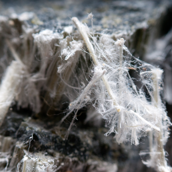 Close up of asbestos