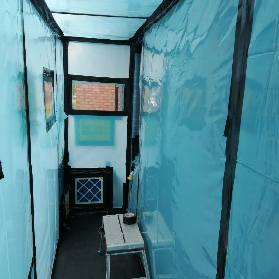 Inside of Enclosure built by Henderson Environmental team.