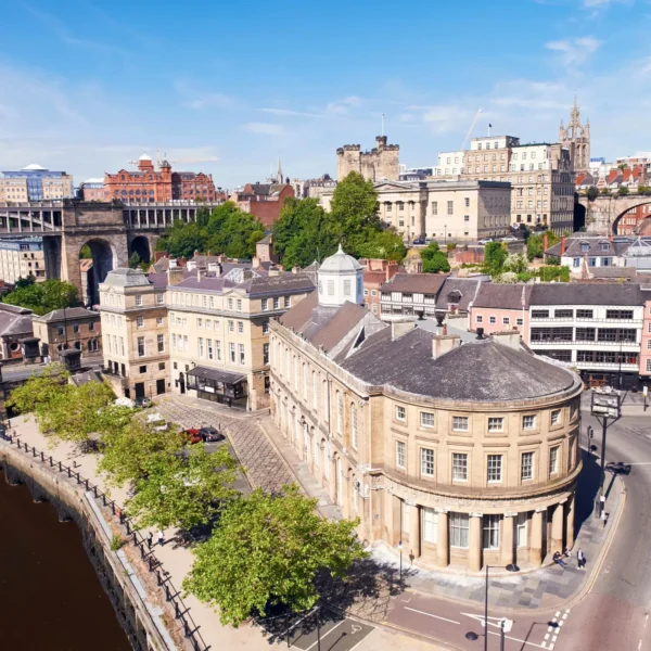 Buildings along the Newcastle Quayside.